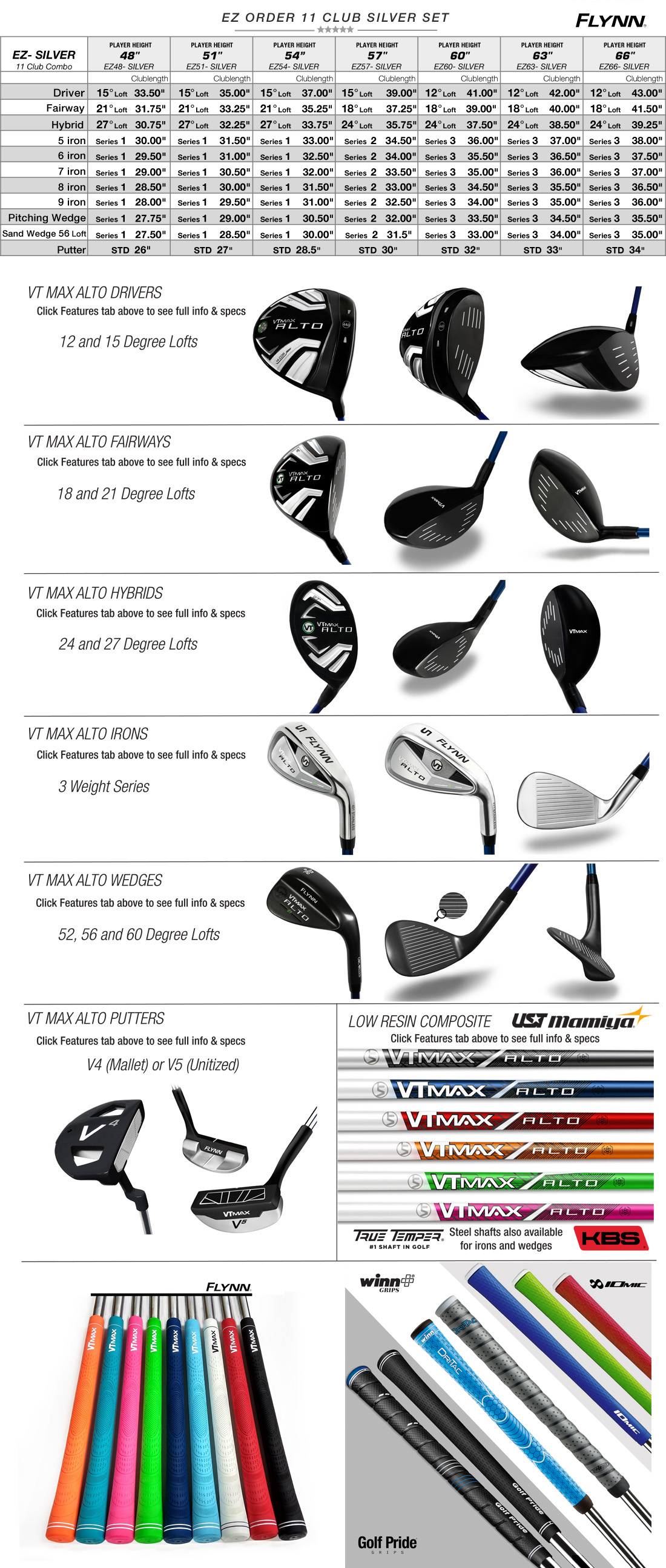 Junior Golf shafts